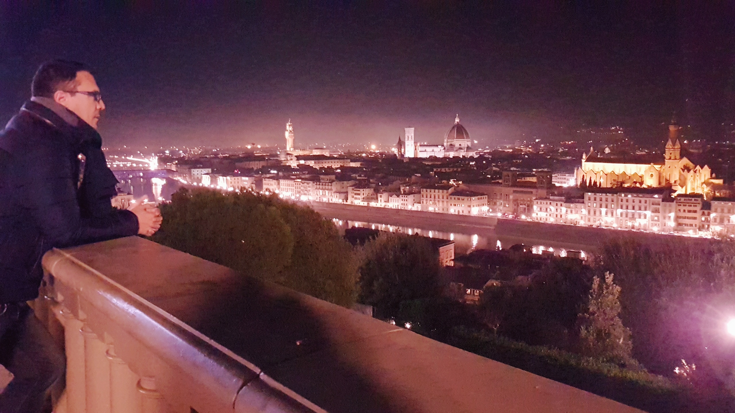 Vistas de Florencia al anochecer